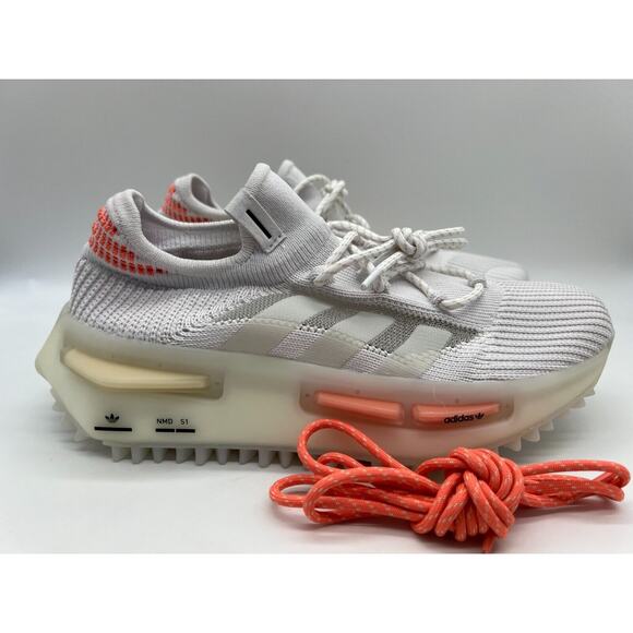 Adidas Women's NMD S1 Low Shoes Coral White HQ4465 Size 7 NWT.📦 - Picture 1 of 12